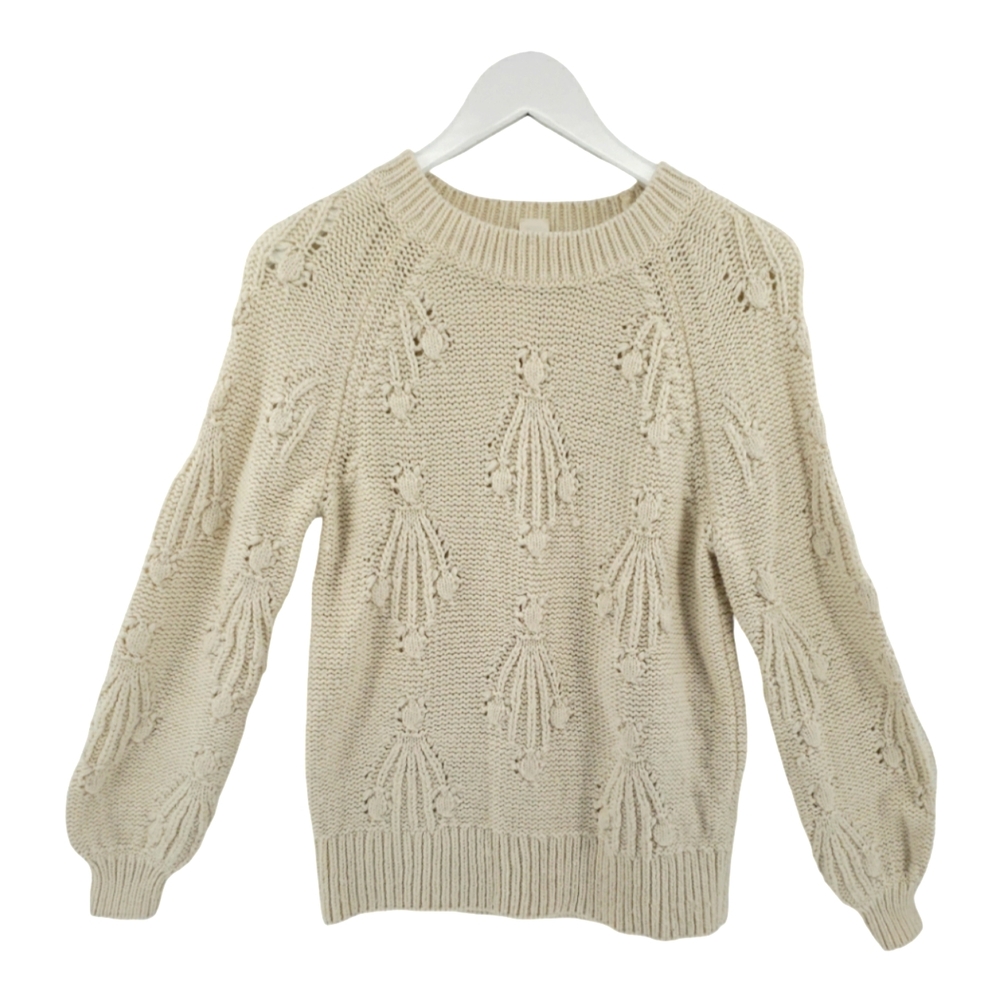 GAP Wool Blend Sweater Size XS Oversized Boxy Textured in Cream